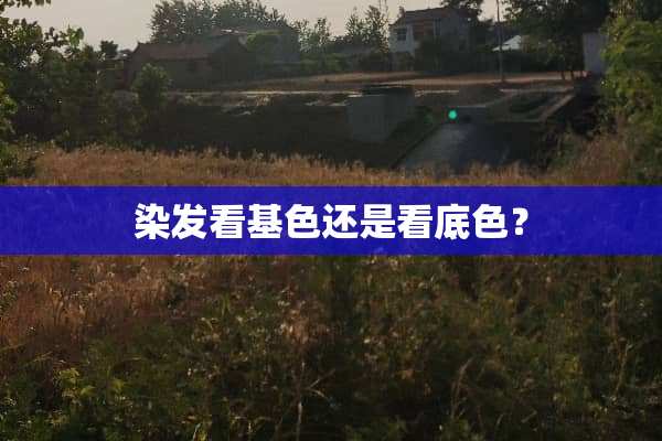 染发看基色还是看底色？