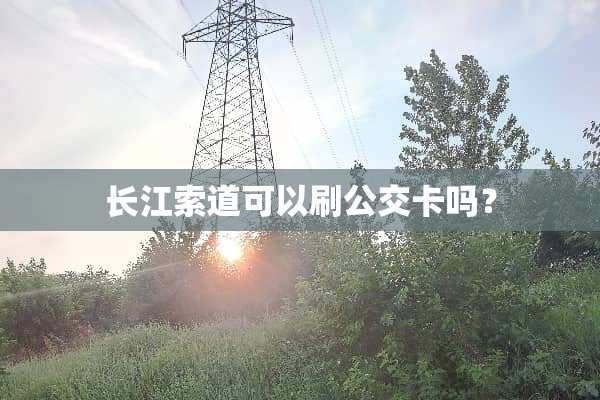 长江索道可以刷公交卡吗？