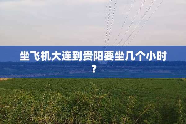 坐飞机大连到贵阳要坐几个小时？