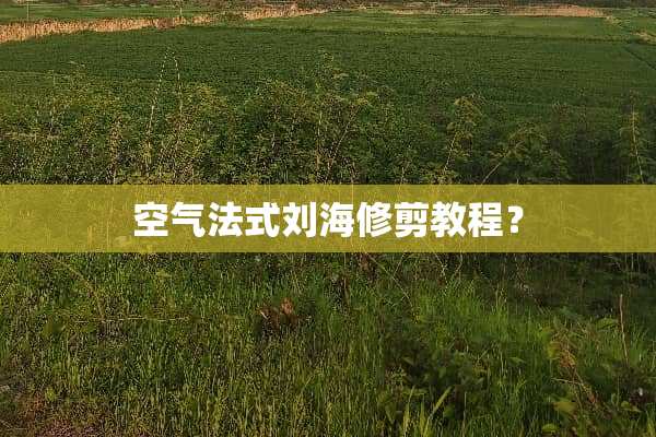 空气法式刘海修剪教程？