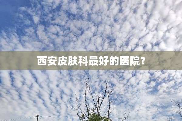 西安皮肤科最好的医院？