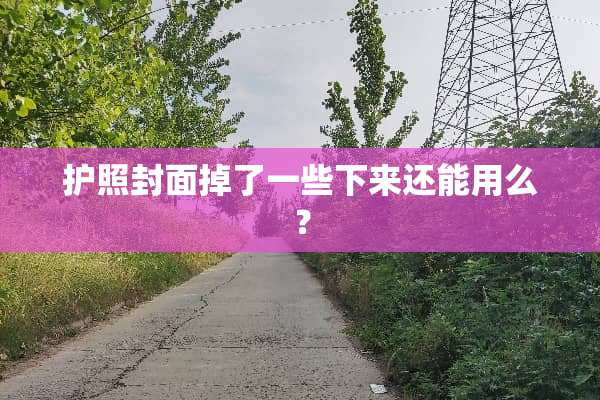 护照封面掉了一些下来还能用么？
