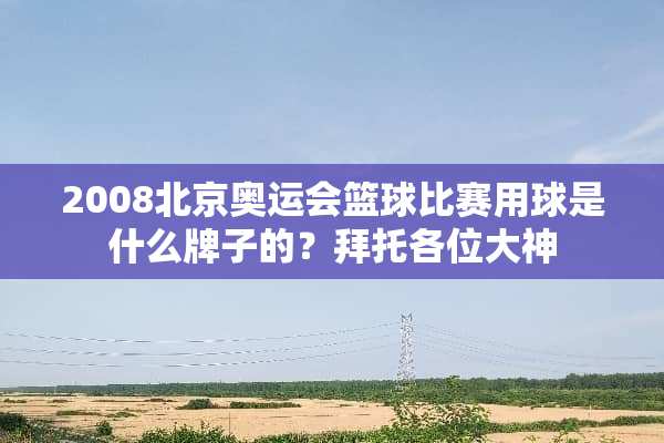 2008北京奥运会篮球比赛用球是什么牌子的？拜托各位大神
