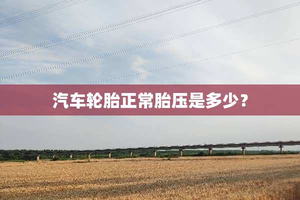 汽车轮胎正常胎压是多少？