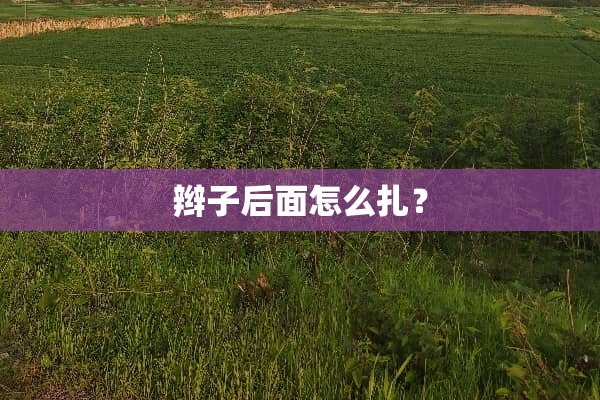 辫子后面怎么扎？