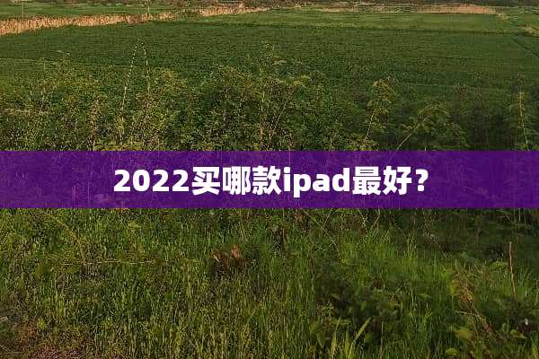 2022买哪款ipad最好？
