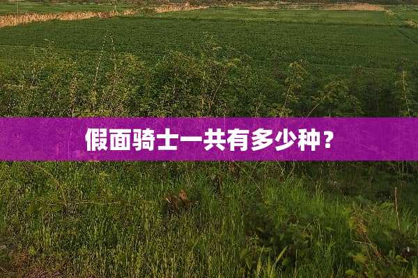 假面骑士一共有多少种？