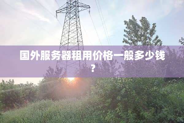 国外服务器租用价格一般多少钱？