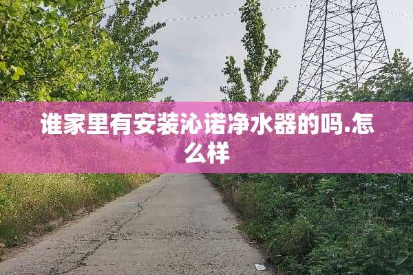 谁家里有安装沁诺***的吗.怎么样