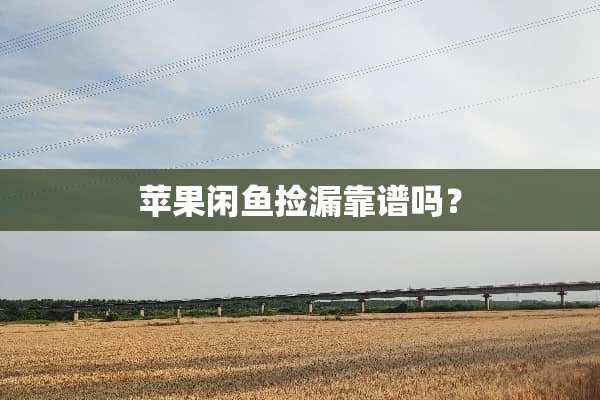 苹果闲鱼捡漏靠谱吗？