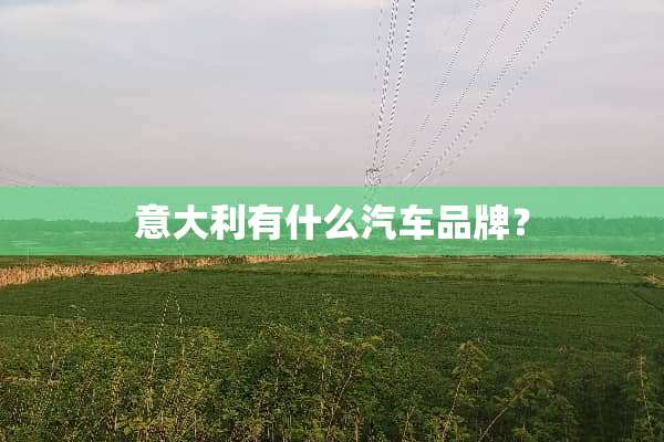 意大利有什么汽车品牌？