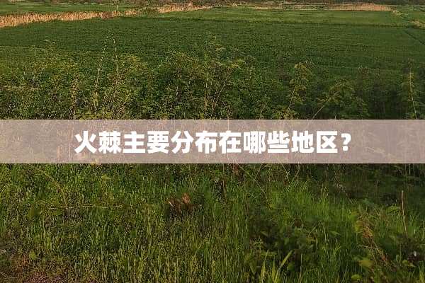 火棘主要分布在哪些地区？