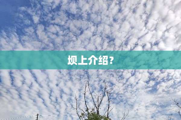 坝上介绍？
