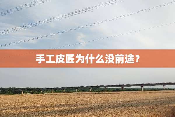 手工皮匠为什么没前途？