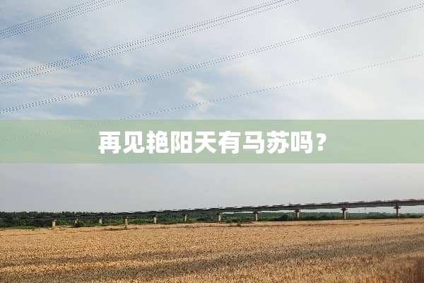再见艳阳天有马苏吗？