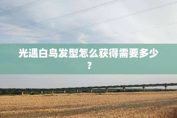 光遇白鸟发型怎么获得需要多少？