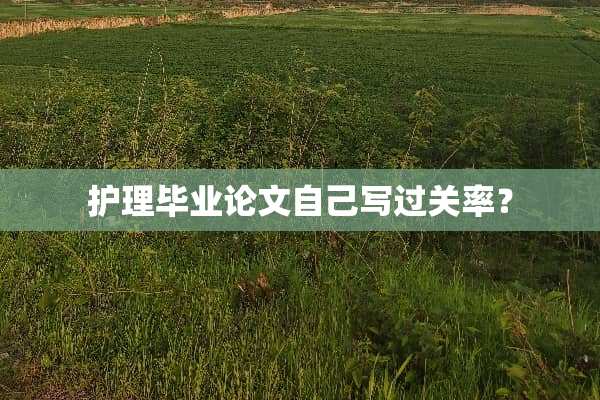 护理毕业论文自己写过关率？