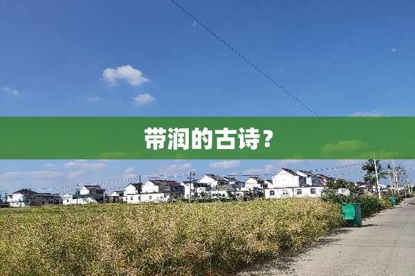 带润的古诗？