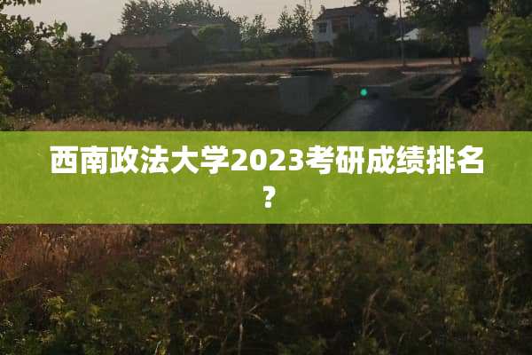 西南政法大学2023考研成绩排名？