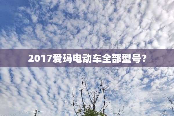 2017爱玛电动车全部型号？