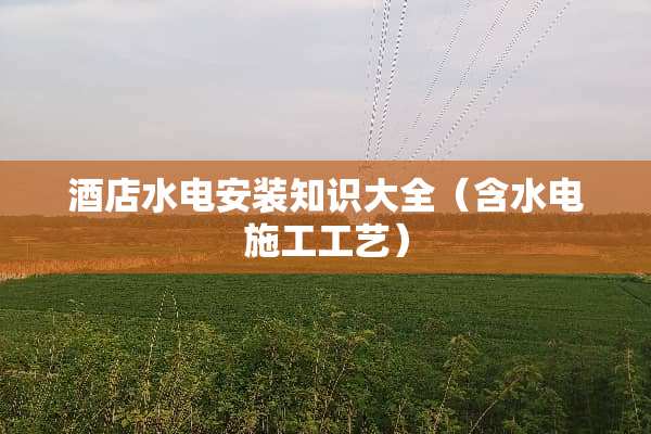 酒店水电安装知识大全（含水电施工工艺）