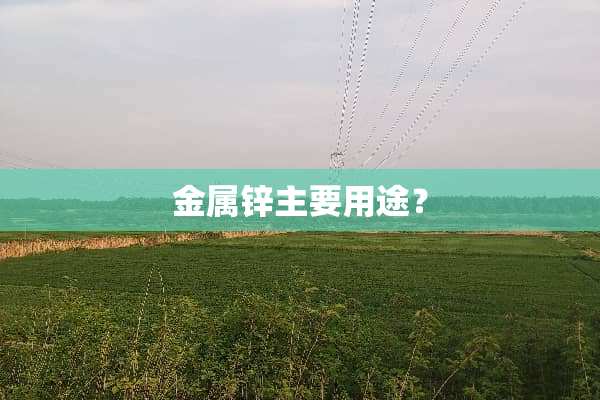 金属锌主要用途？