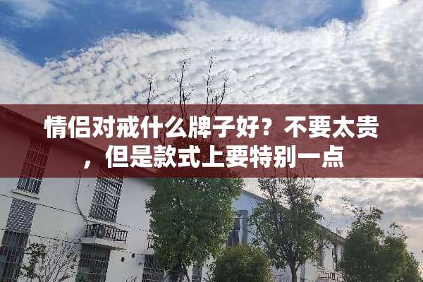 情侣对戒什么牌子好？不要太贵，但是款式上要特别一点