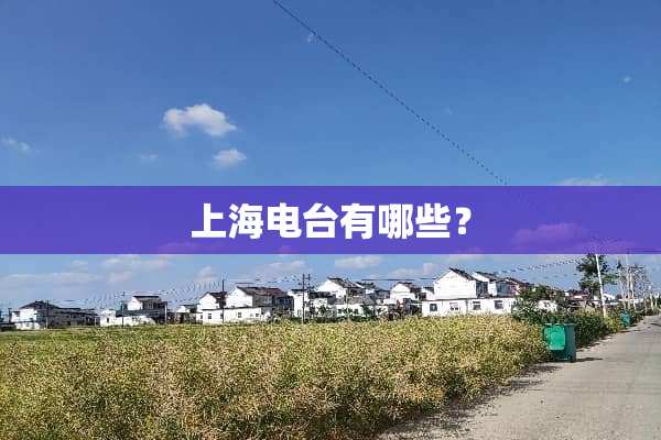 上海电台有哪些？