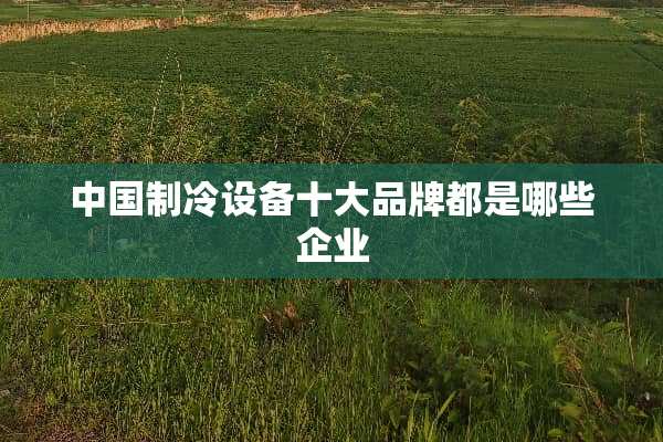 中国制冷设备十大品牌都是哪些企业