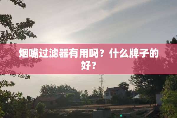 烟嘴过滤器有用吗？什么牌子的好？