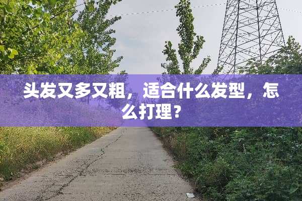头发又多又粗，适合什么发型，怎么打理？