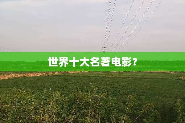 世界十大名著电影？