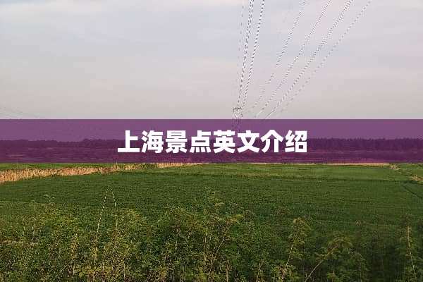 上海景点英文介绍