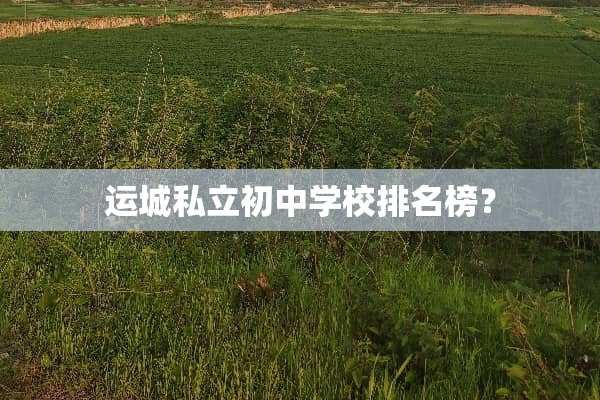 运城私立初中学校排名榜？