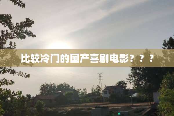 比较冷门的国产喜剧电影？？？
