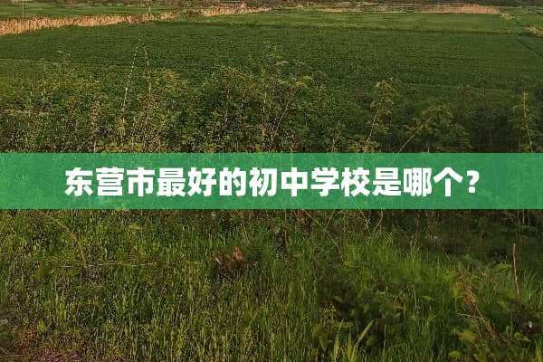 东营市最好的初中学校是哪个？