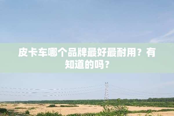 皮卡车哪个品牌最好最耐用？有知道的吗？