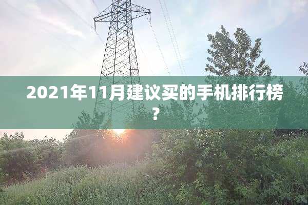 2021年11月建议买的手机排行榜？