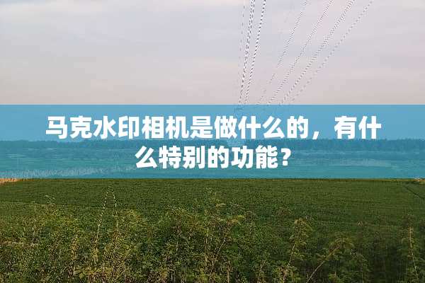 马克水印相机是做什么的，有什么特别的功能？