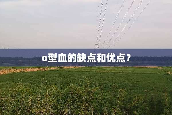 o型血的缺点和优点？