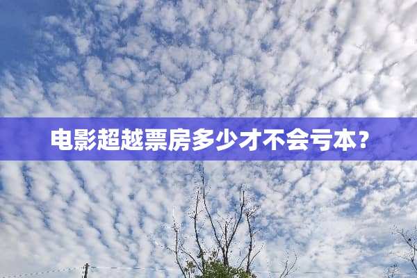电影超越票房多少才不会亏本？