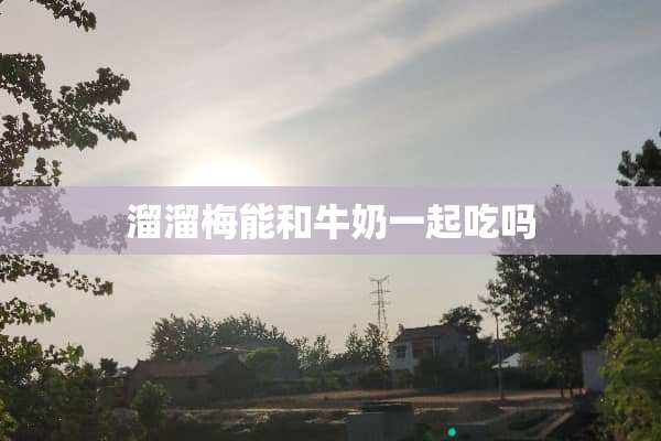 溜溜梅能和牛奶一起吃吗