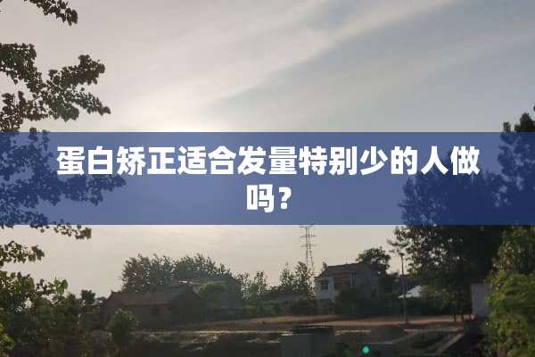 蛋白矫正适合发量特别少的人做吗？