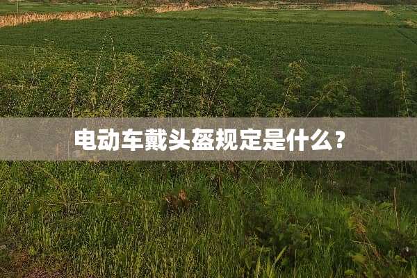 电动车戴头盔规定是什么？