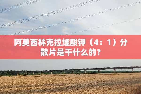 阿莫西林克拉维酸钾（4：1）分散片是干什么的？