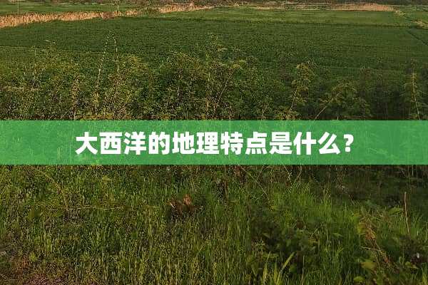 大西洋的地理特点是什么？