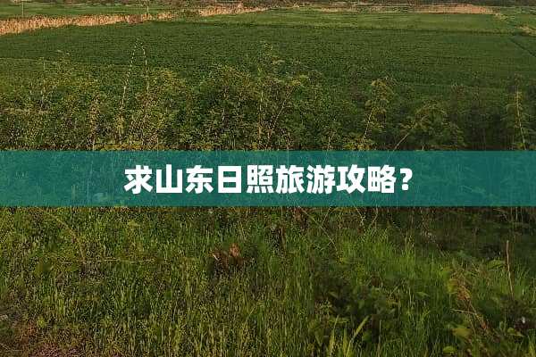 求山东日照旅游攻略？