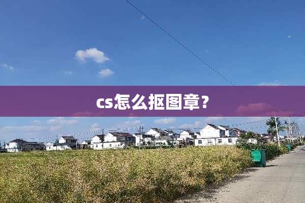 cs怎么抠图章？