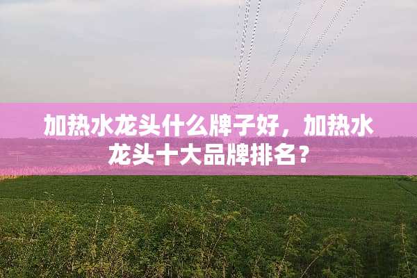 加热水龙头什么牌子好，加热水龙头十大品牌排名？