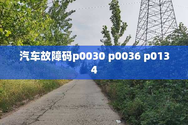 汽车故障码p0030 p0036 p0134